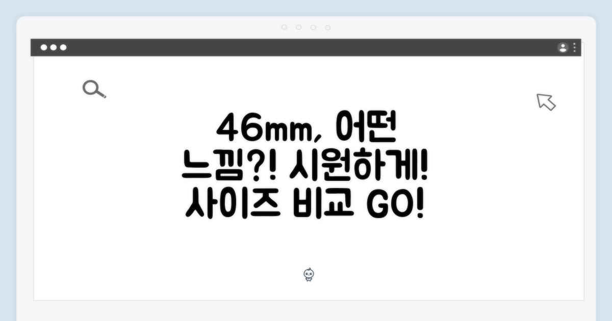 46mm 크기는 어떤 느낌일까?