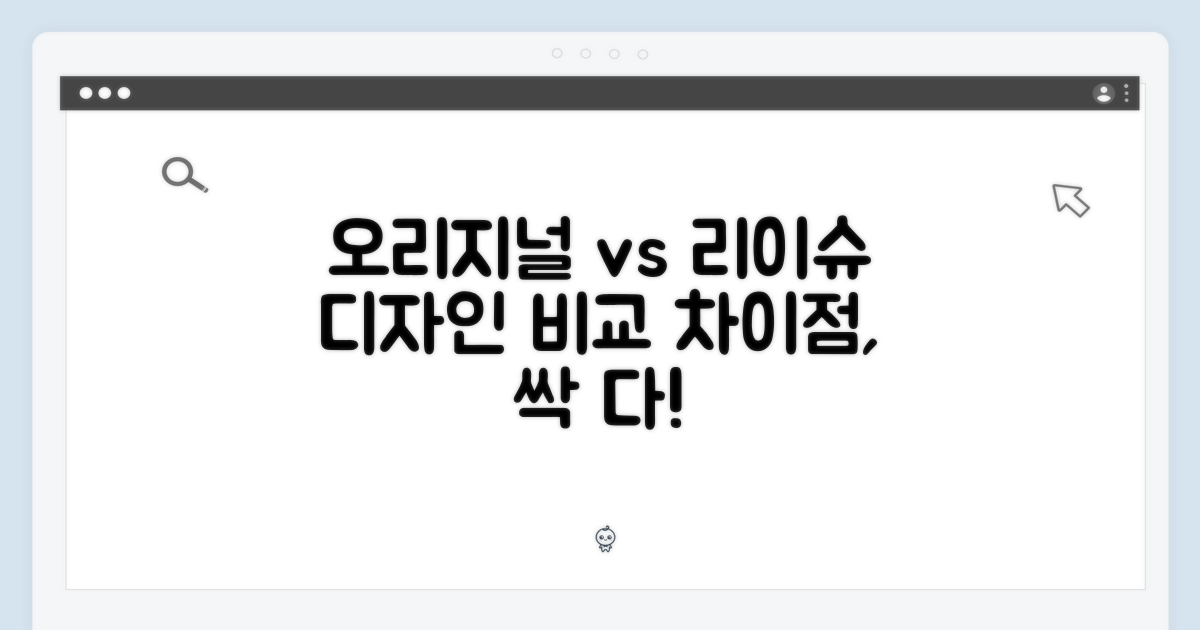 오리지널 vs 리이슈 디자인 비교