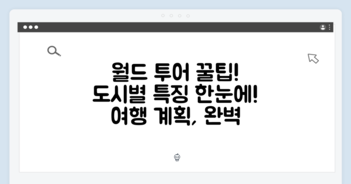 월드 투어 도시별 특징 분석