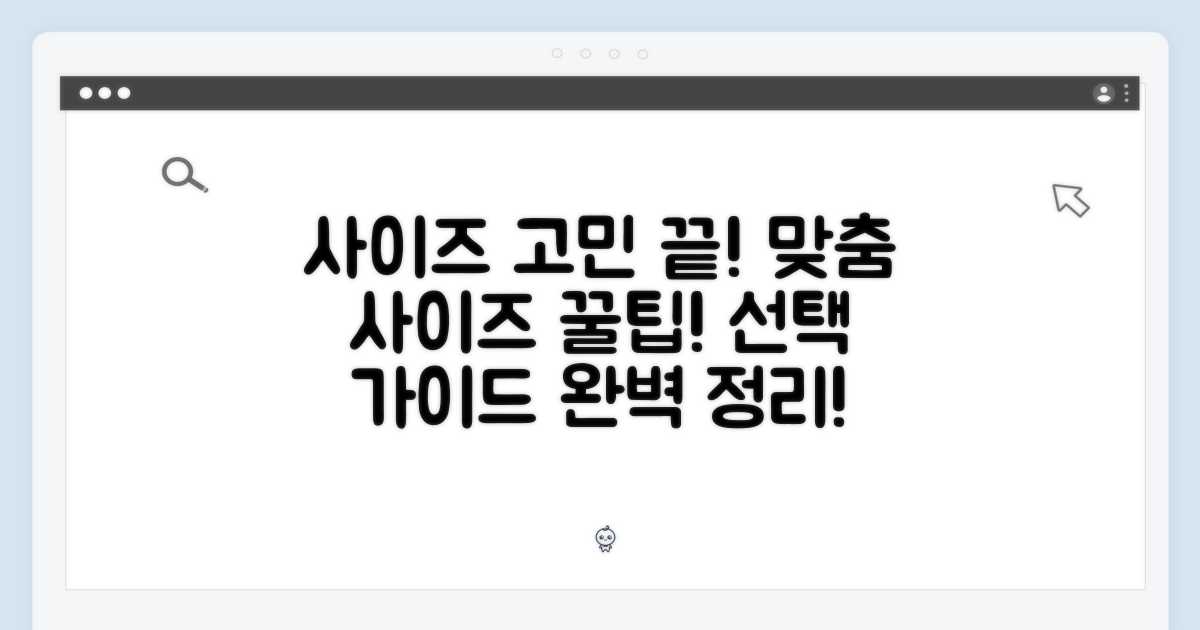 사이즈 선택 가이드