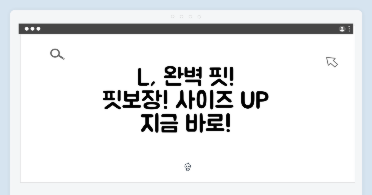 L 사이즈, 완벽 핏을 느껴봐요!