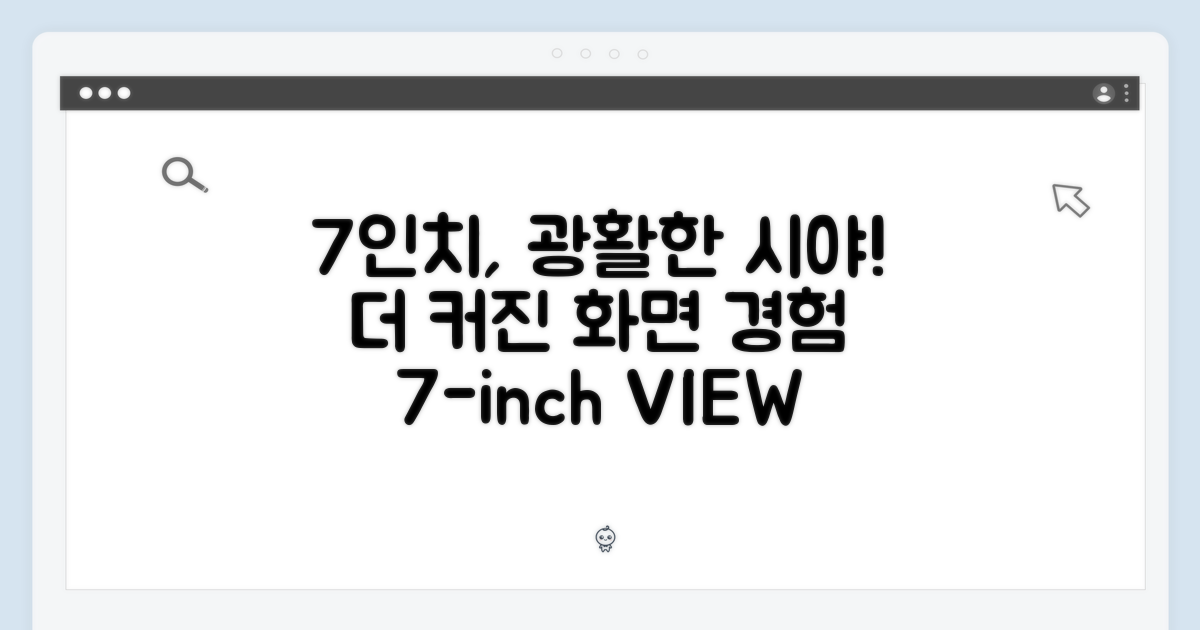 7인치 화면, 더 넓어진 시야