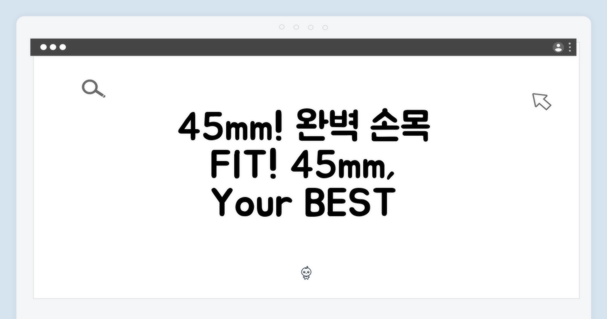 45mm, 당신의 손목에 완벽하게!