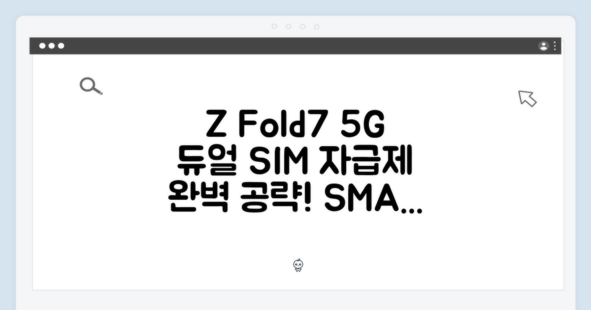 갤럭시 Z 폴드7 5G: 스마트한 선택, 듀얼 SIM & 자급제 완벽 공략