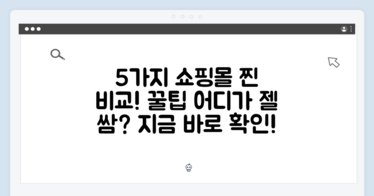 5가지 쇼핑몰 비교