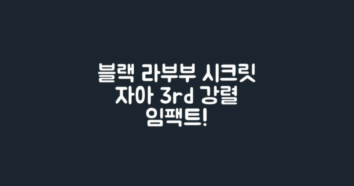 블랙 라부부 시크릿 자아 3세대