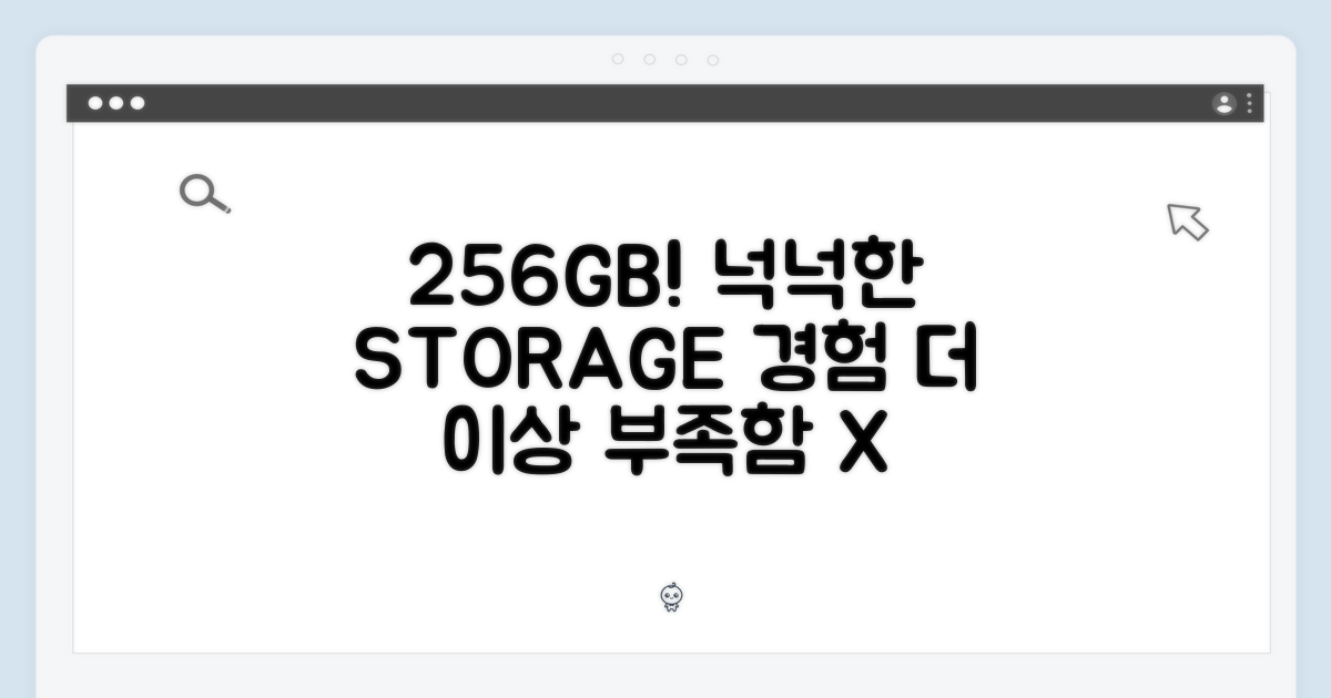 256GB의 넉넉함