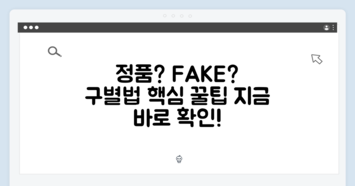 정품 vs 가품 구별법