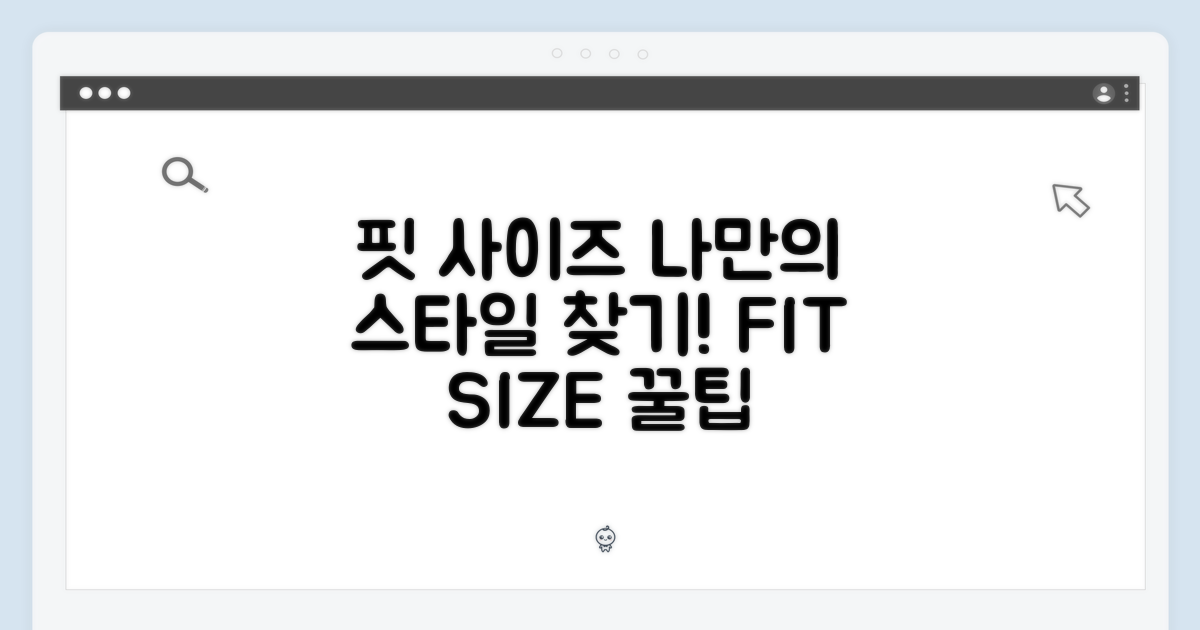 핏 & 사이즈: 나만의 스타일 찾기