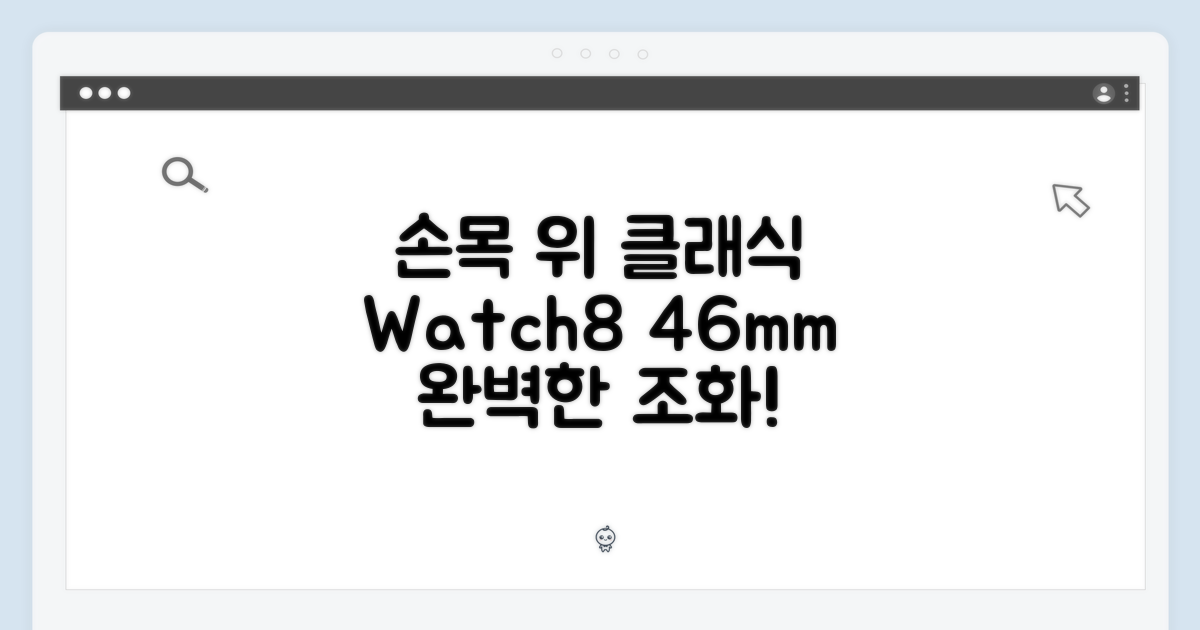 손목 위의 완벽한 조화: 워치8 클래식 46mm