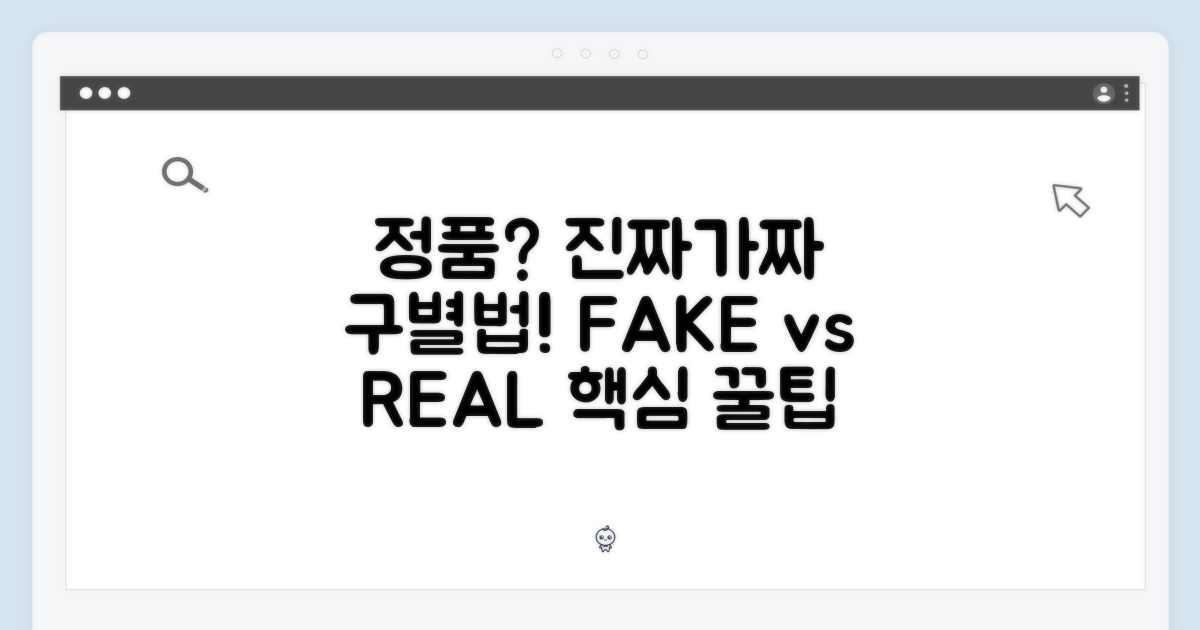 정품 구별법
