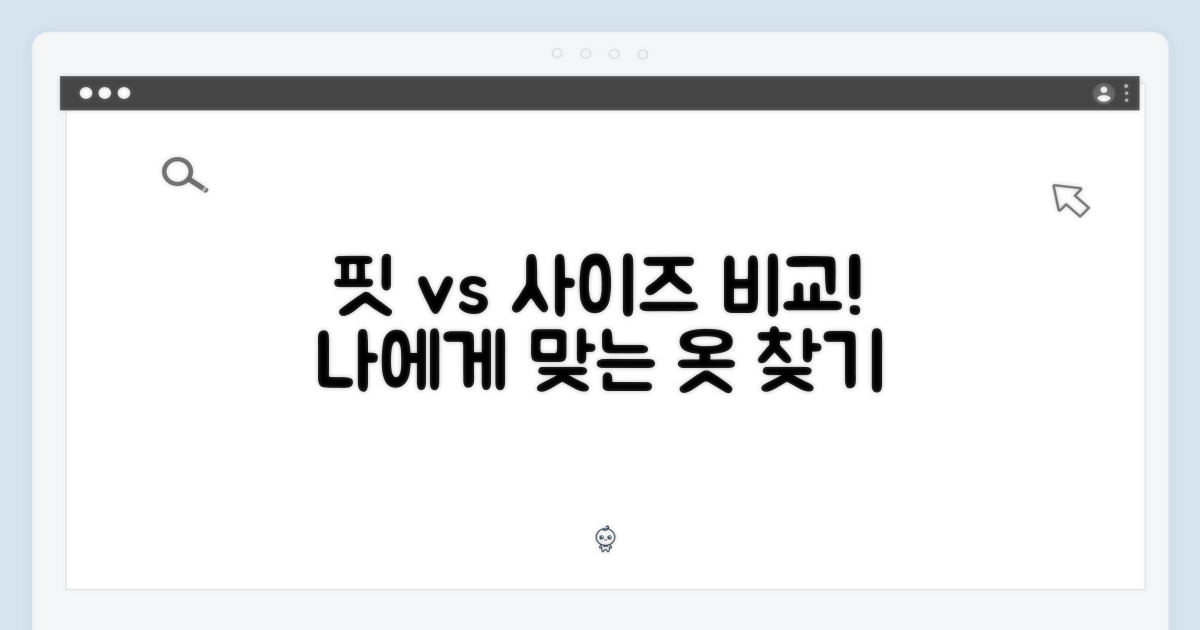 핏과 사이즈를 비교하세요