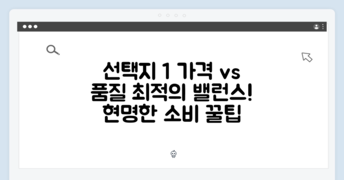 가격과 품질, 그 균형점