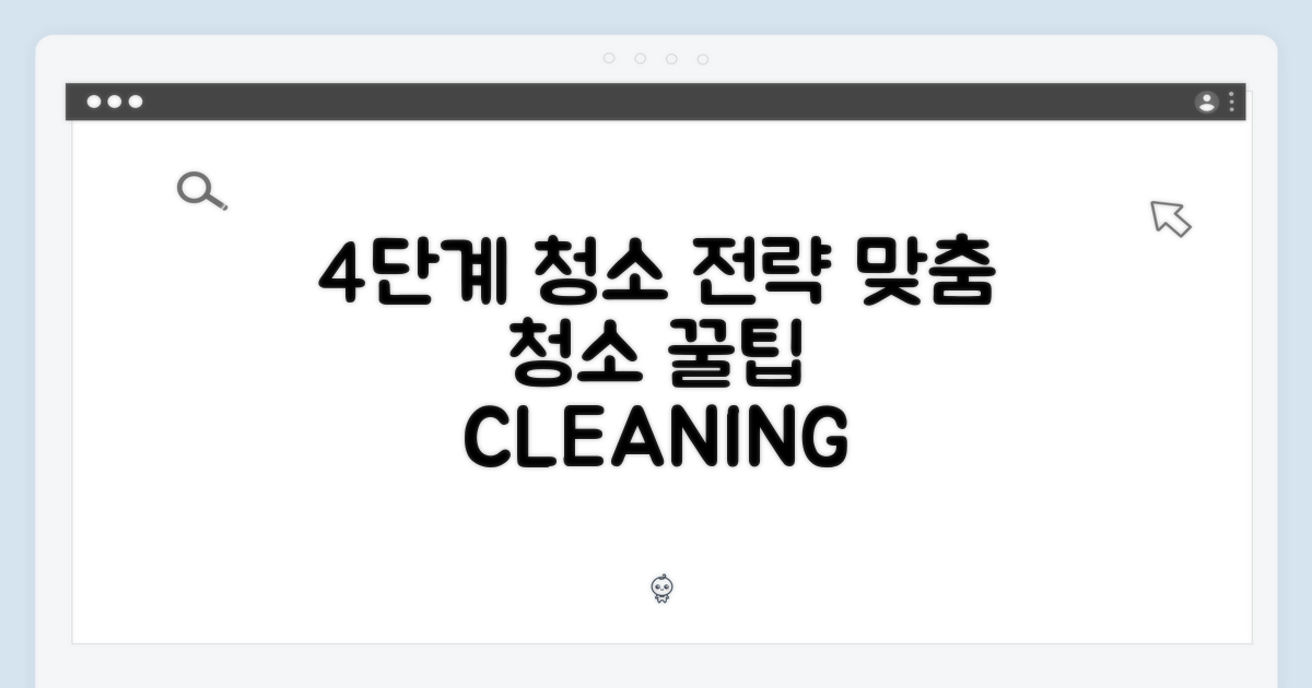 4단계 맞춤형 청소 전략