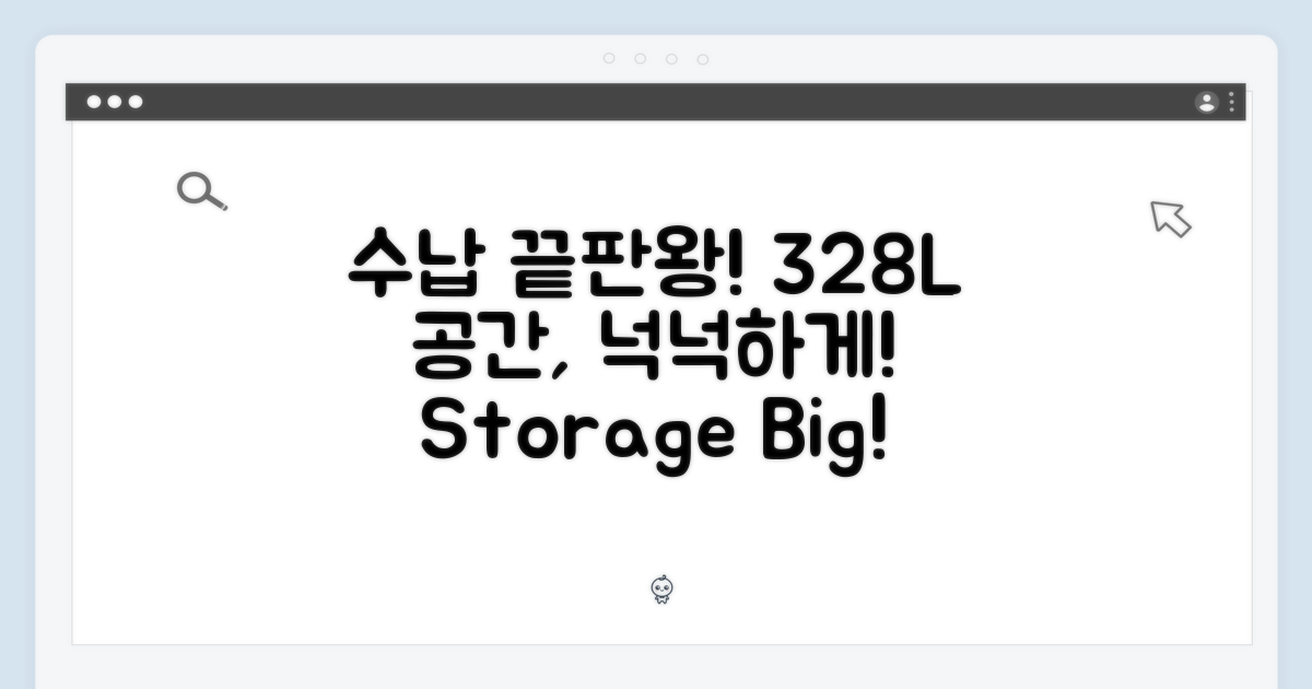 넉넉한 수납 공간: 328L 용량