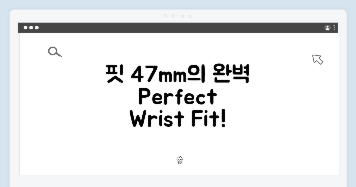 손목 위의 완벽한 핏: 47mm 모델