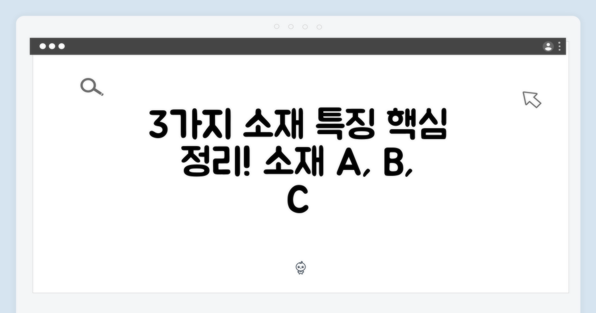3가지 소재 특징