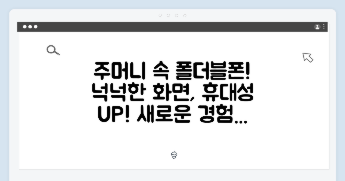 주머니 속, 넉넉한 화면: 폴더블폰의 매력