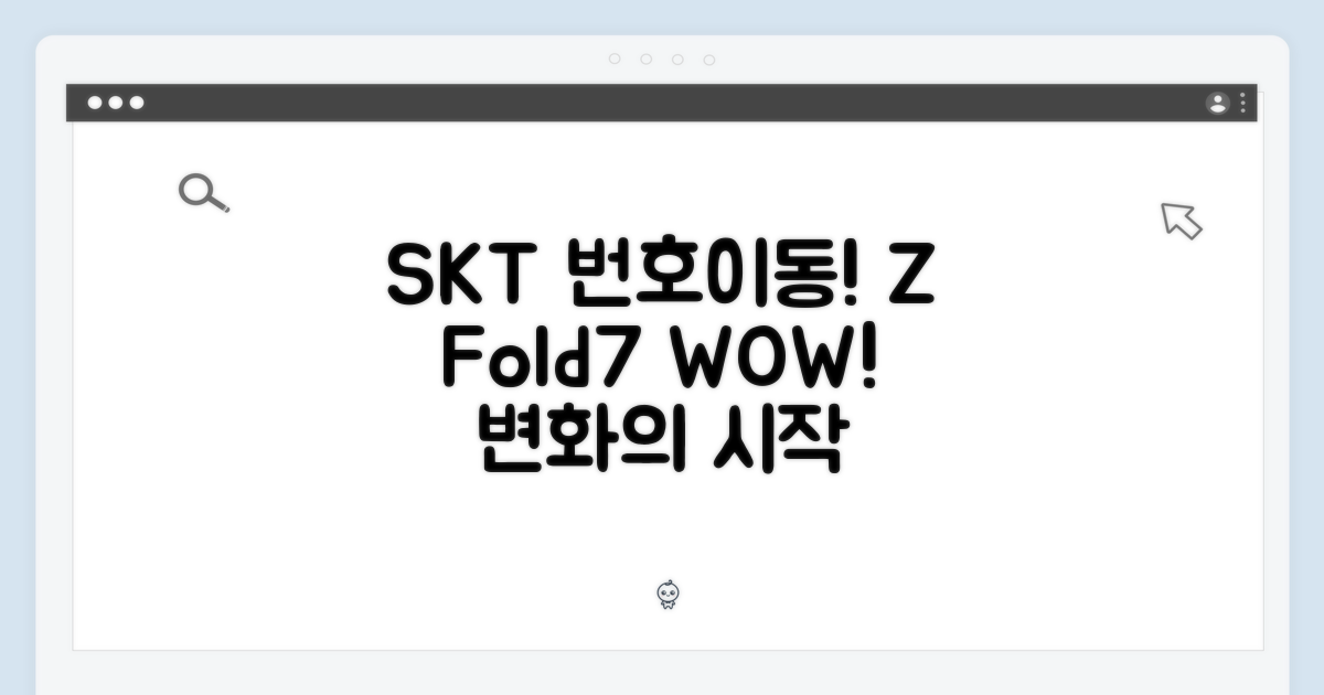 SKT 번호이동, Z Fold7의 놀라운 변화