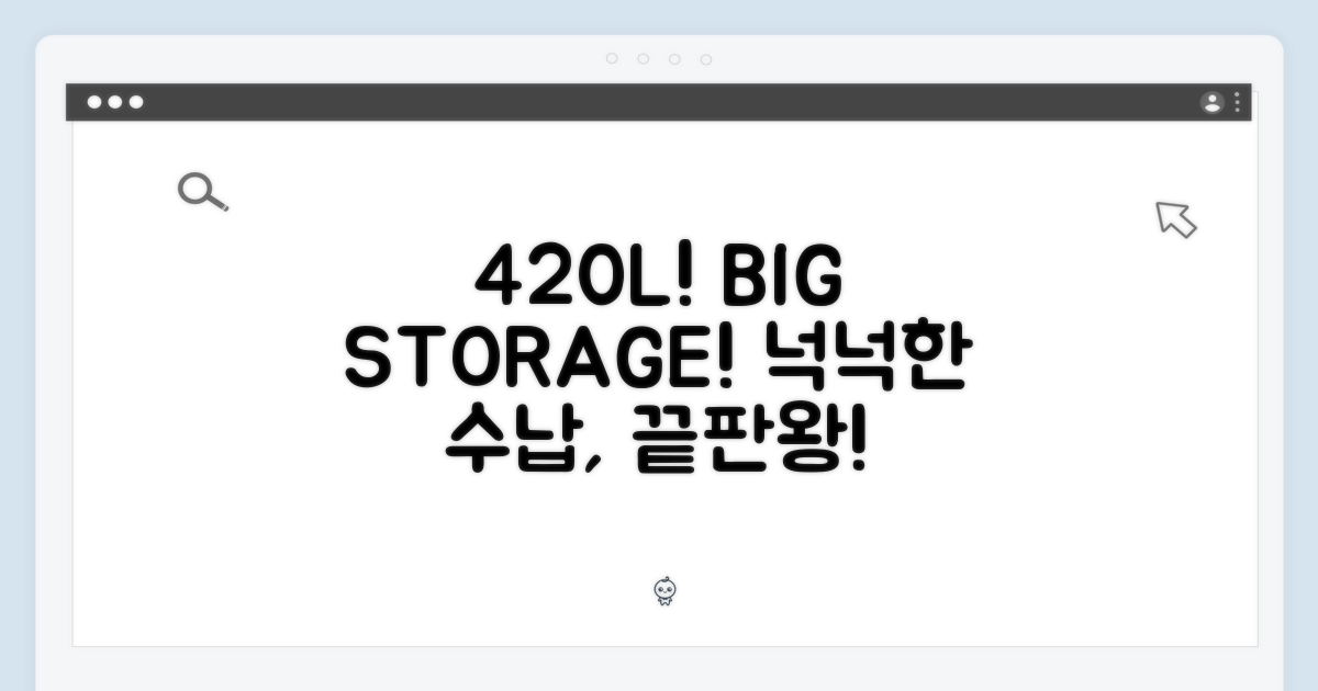 420L, 넉넉한 수납 공간