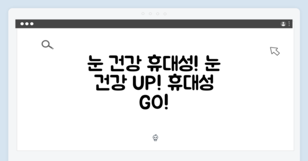 눈 건강과 휴대성을 잡다