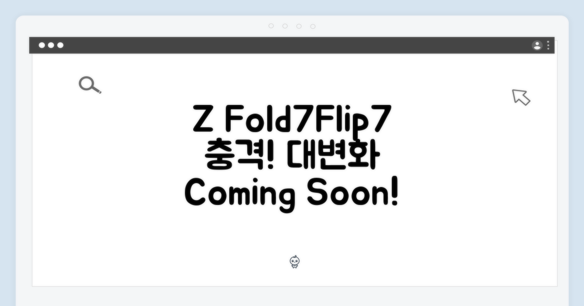 갤럭시 Z 폴드7/플립7, 충격적인 변화!