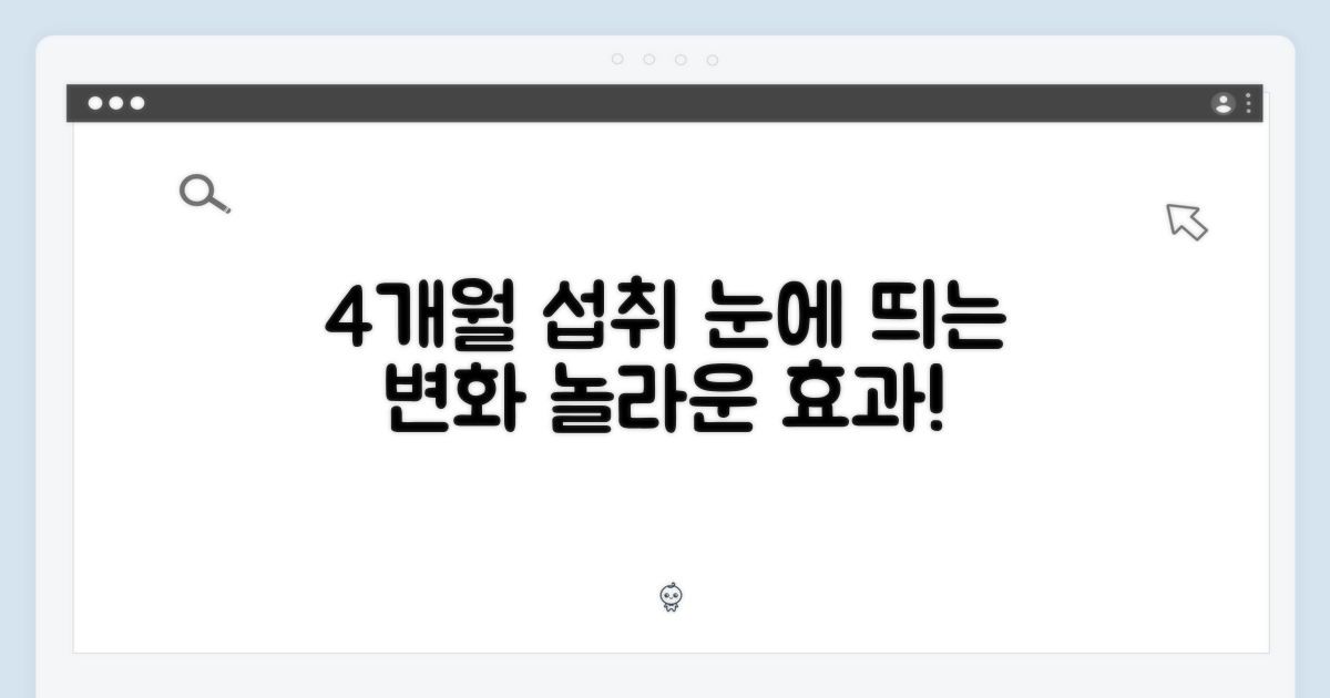4개월 섭취, 기대 효과는