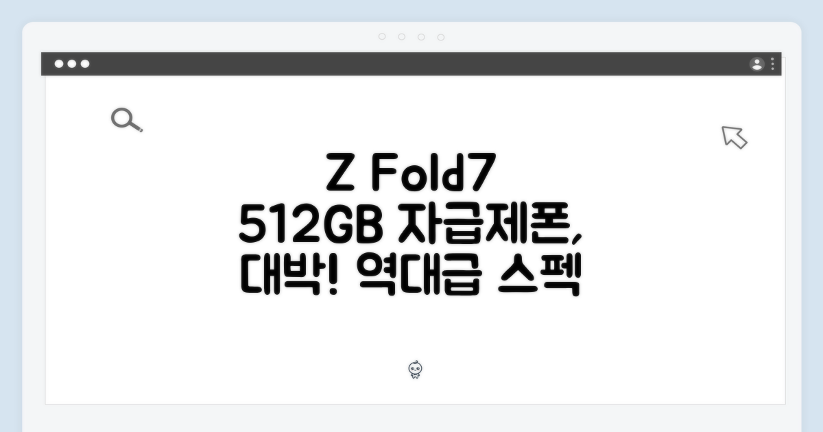 갤럭시 Z 폴드7 512GB, 놀라운 자급제폰!