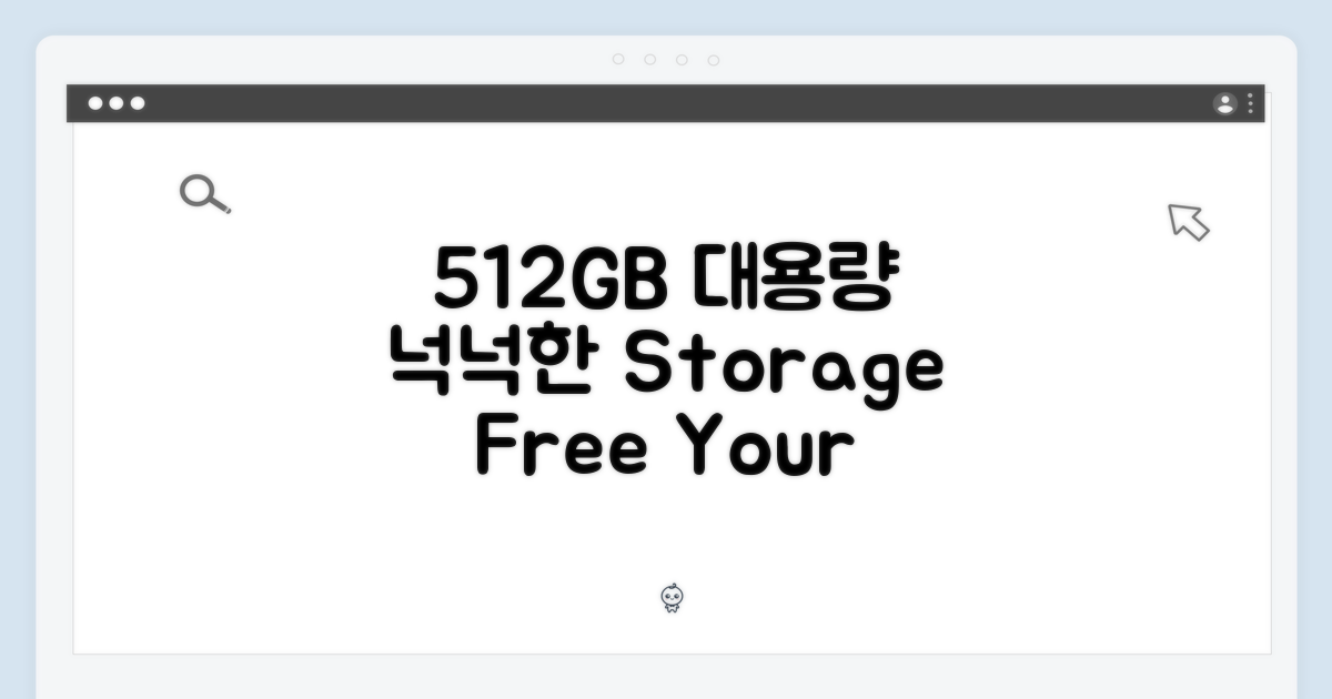 512GB 대용량, 넉넉한 저장공간