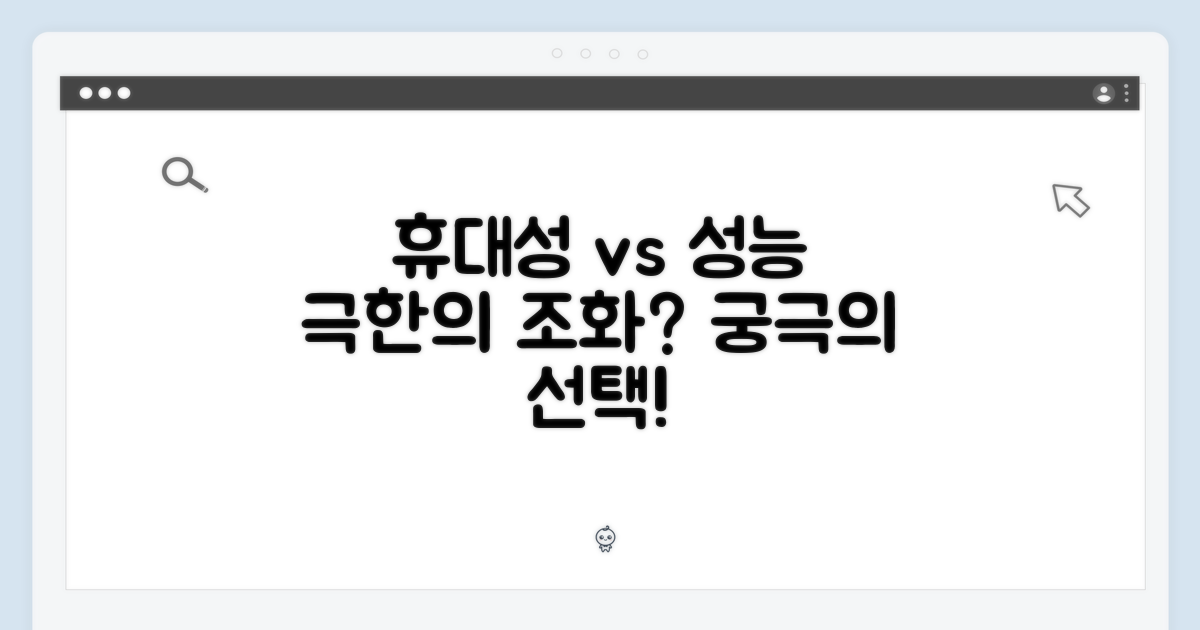 휴대성 vs 성능: 극한의 조화