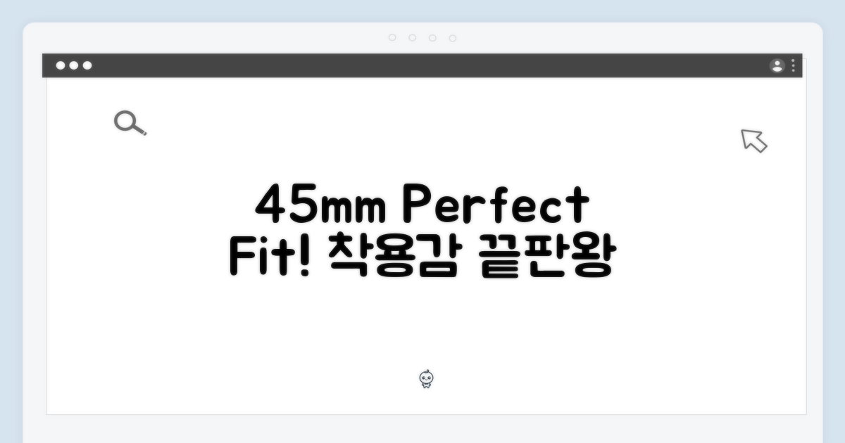 45mm, 완벽한 착용감