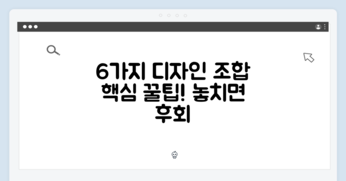 6가지 디자인 조합
