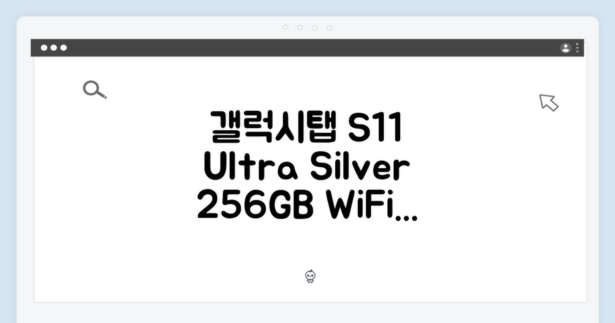 갤럭시탭 S11 울트라, 실버 256GB WiFi 전용, 과연 선택은?