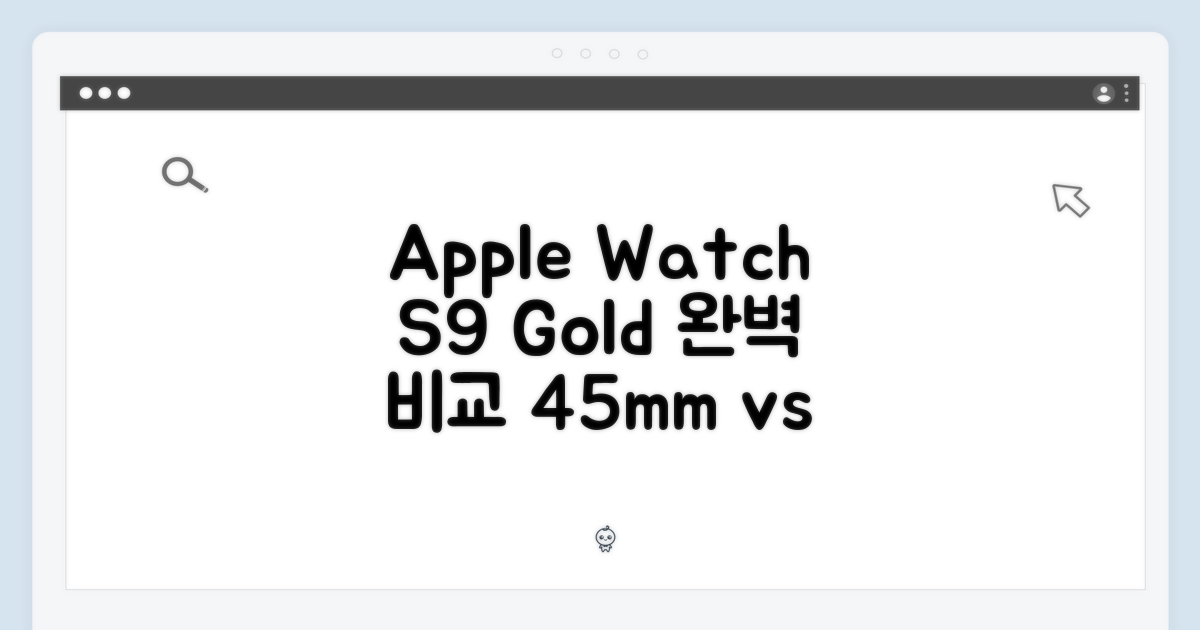 애플워치 S9 골드, 완벽 가이드: 45mm vs 41mm 비교