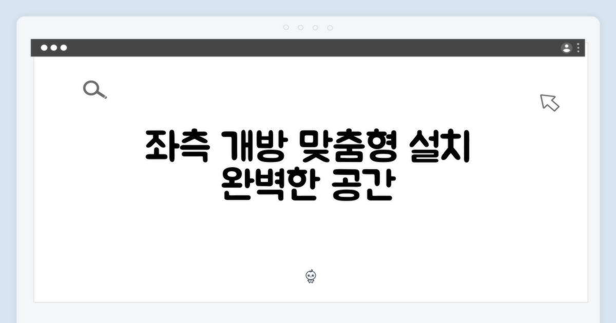 좌측 개방, 맞춤형 설치