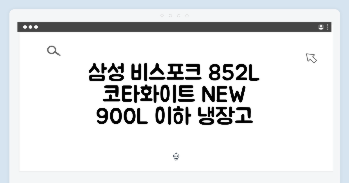 삼성 비스포크 852L 코타화이트 900L 이하 냉장고 1가지