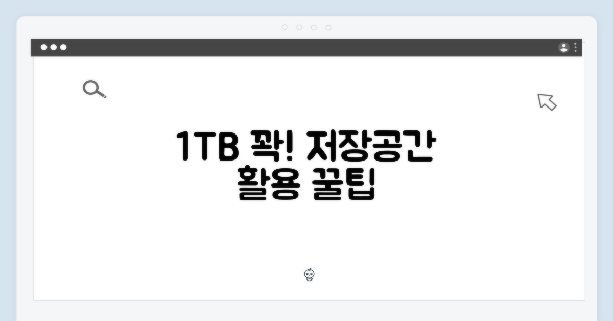 1TB 저장공간, 꽉 채워 쓰세요