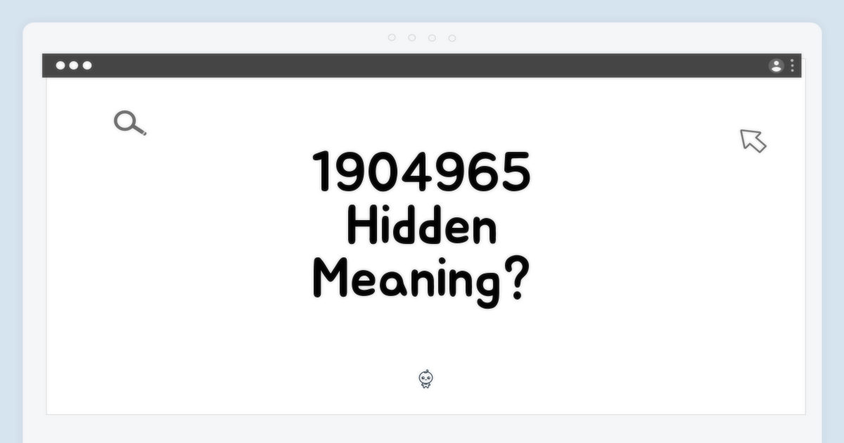 1904965, 특별한 의미 있을까?
