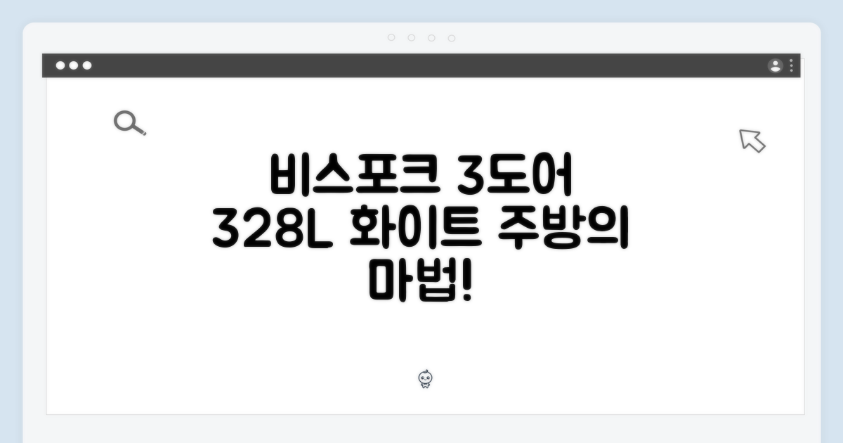 삼성 비스포크 3도어 328L, 놀라운 화이트 주방의 변신!