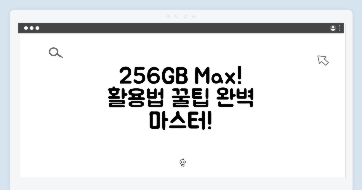 256GB, 활용법을 익히세요