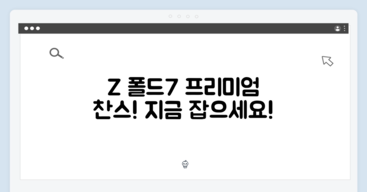 프리미엄 Z 폴드7, 놓치지 마세요!