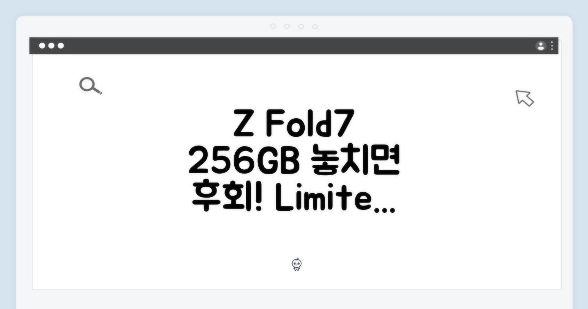 SKT Z Fold7 256GB, 놓치면 후회!