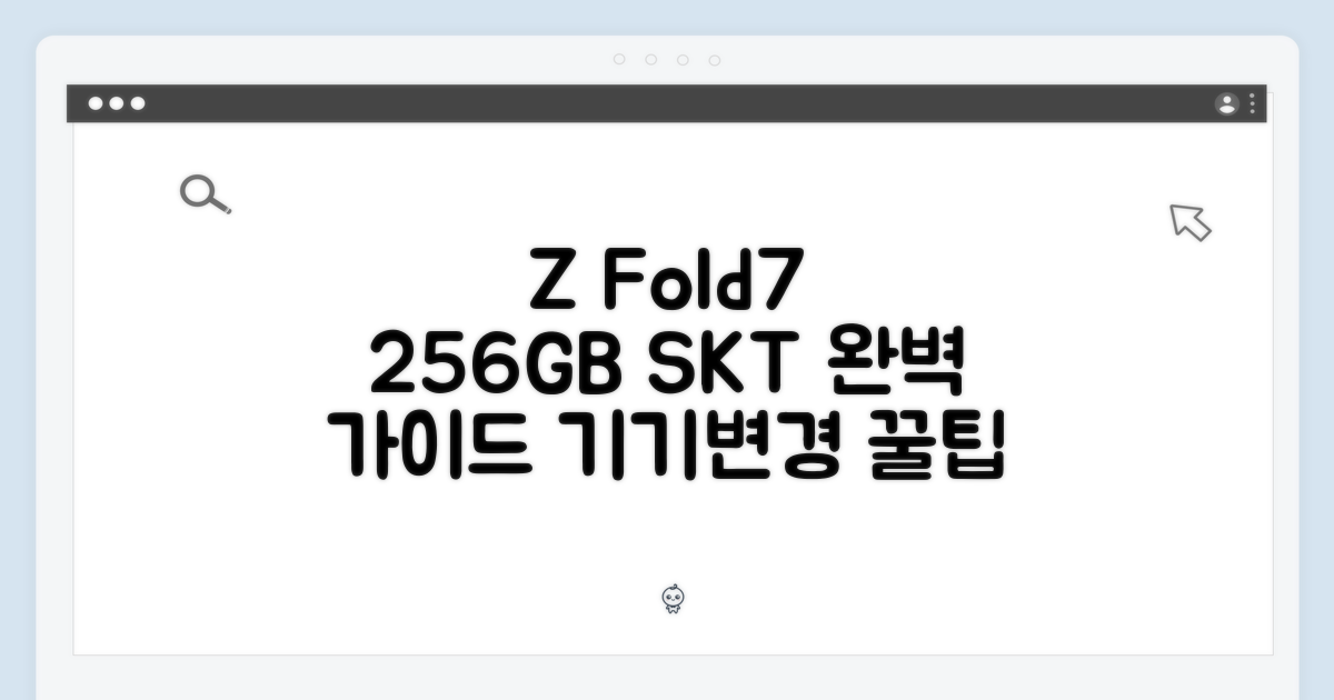 SKT Z Fold7 256GB 기기변경 완벽 가이드