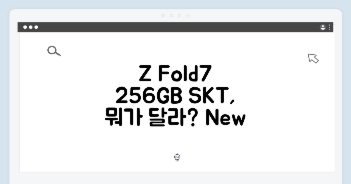 SKT Z Fold7 256GB, 무엇이 달라질까?