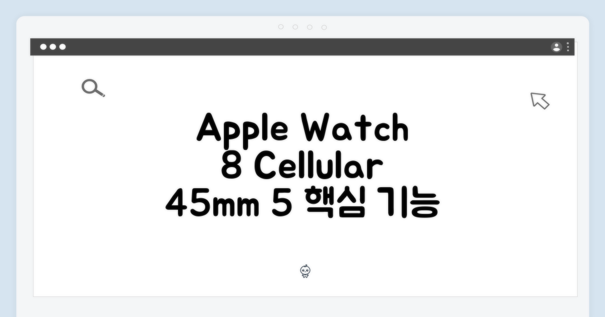 Apple 워치 8 셀룰러 45mm 실버 5가지 기능