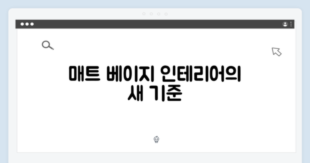 매트 베이지, 인테리어의 새 기준