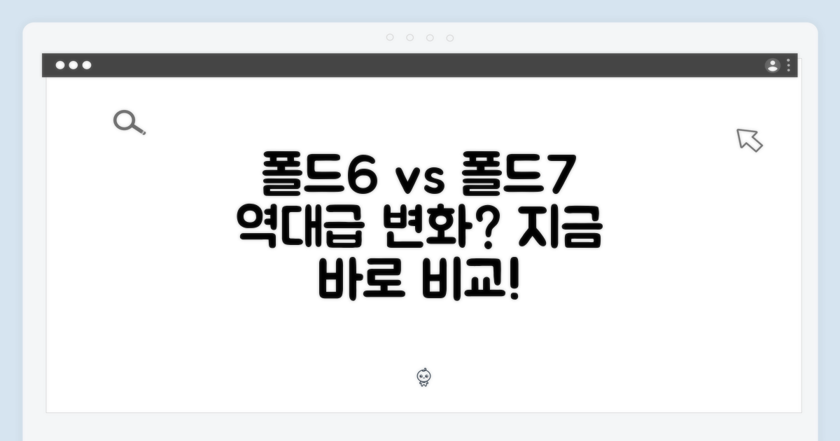 폴드6 vs 폴드7: 달라진 점은?