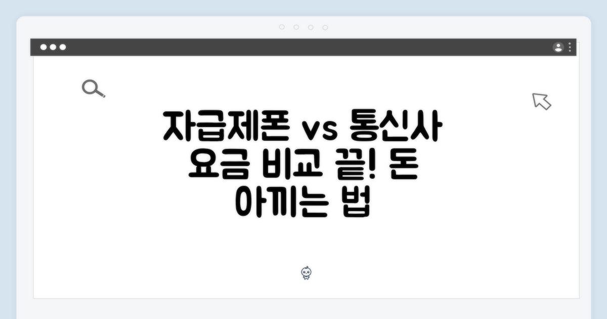 자급제폰, 통신사 요금 비교