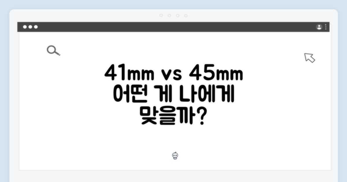 41mm vs 45mm 비교