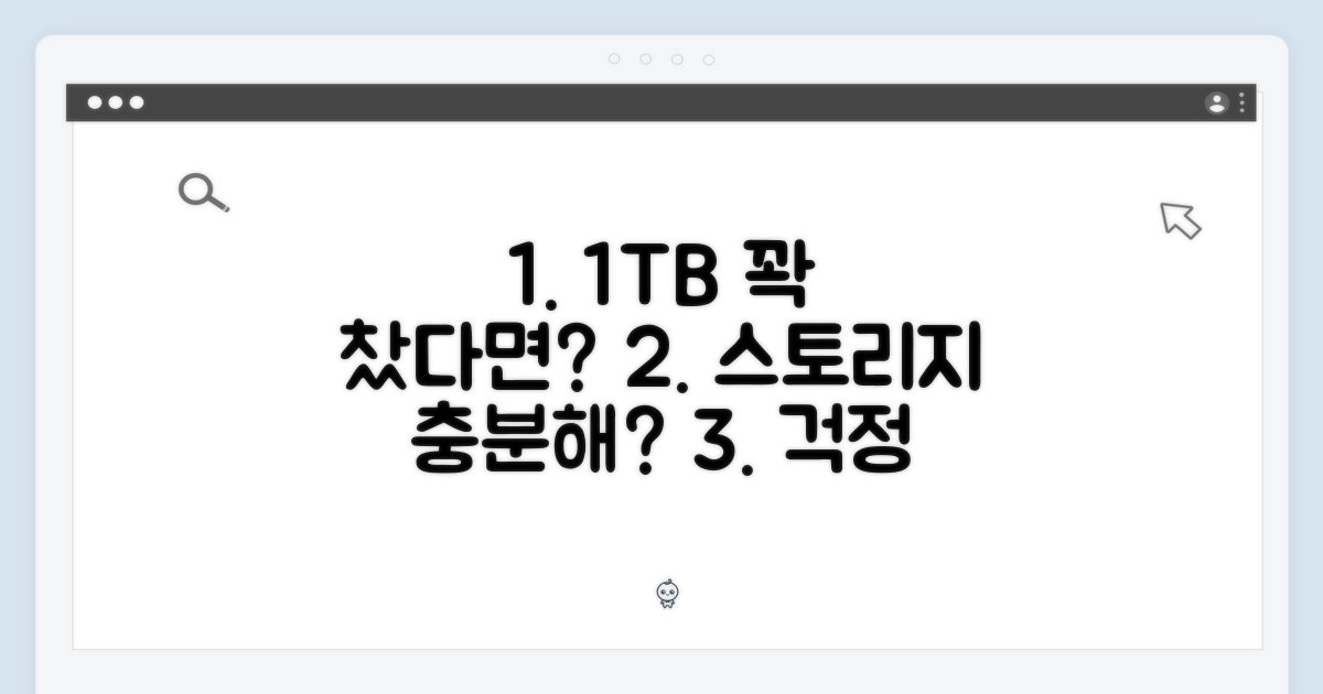 1TB 저장공간, 당신에게 충분한가?
